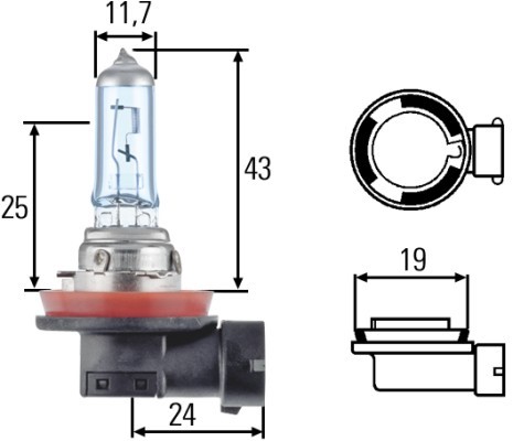 Xenonlampa HELLA STANDARD H8 PGJ19-1 HELLA Xenonlampa HELLA STANDARD H8 PGJ19-1 HELLA
