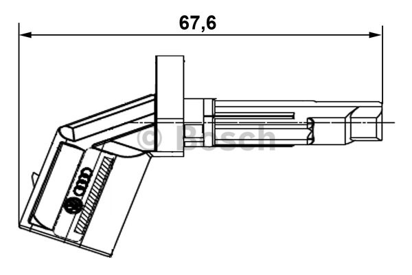 ABS-givare, Sensor, hjulvarvtal, Framaxel, Bakaxel, Fram eller ba BOSCH ABS-givare, Sensor, hjulvarvtal, Framaxel, Bakaxel, Fram eller ba BOSCH