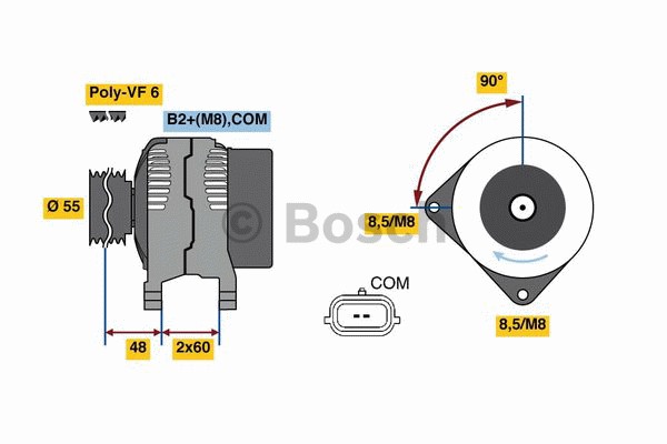 Generator 14V 150A Bosch 0 986 080 410 BOSCH Generator 14V 150A Bosch 0 986 080 410 BOSCH