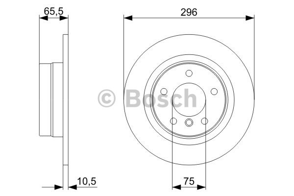 Bromsskiva Solid, Bakaxel Bosch 0 986 479 306 BOSCH Bromsskiva Solid, Bakaxel Bosch 0 986 479 306 BOSCH