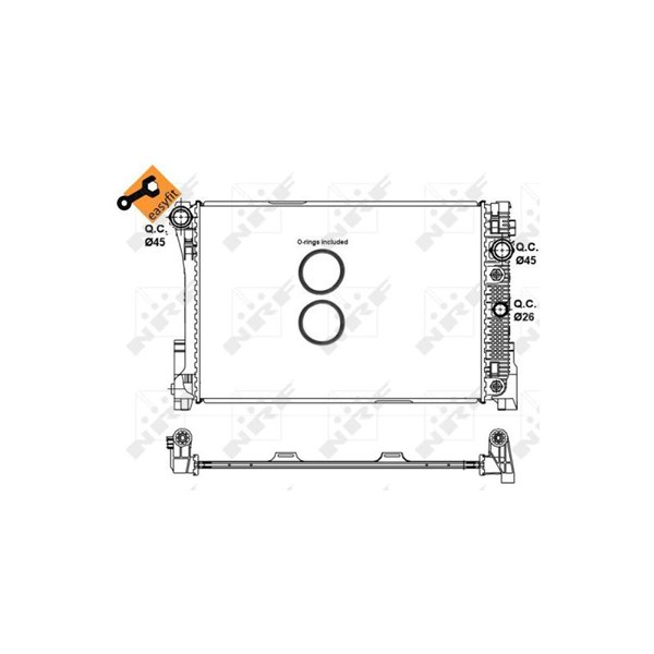 Kylare, motorkylning, Upptill, Mitt Nrf 58335 NRF Kylare, motorkylning, Upptill, Mitt Nrf 58335 NRF