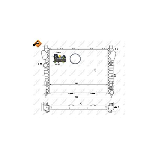 Kylare, motorkylning, Mitt Nrf 58366 NRF Kylare, motorkylning, Mitt Nrf 58366 NRF