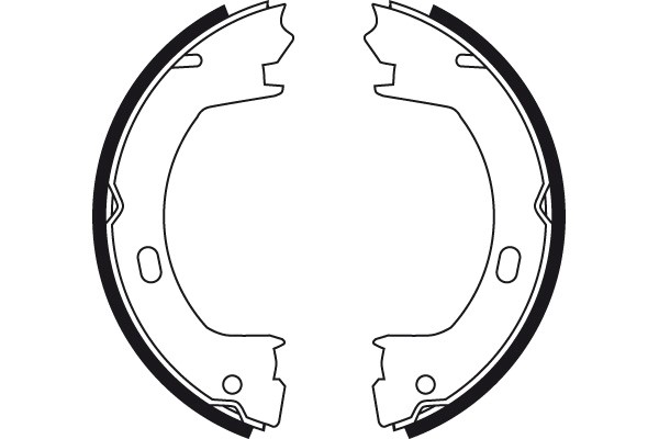 Bromsbackar, sats, parkeringsbroms, Bakaxel Trw GS8728 TRW Bromsbackar, sats, parkeringsbroms, Bakaxel Trw GS8728 TRW