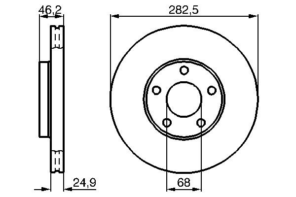Bromsskiva Ventilerad, Framaxel Bosch 0 986 479 C81 BOSCH Bromsskiva Ventilerad, Framaxel Bosch 0 986 479 C81 BOSCH