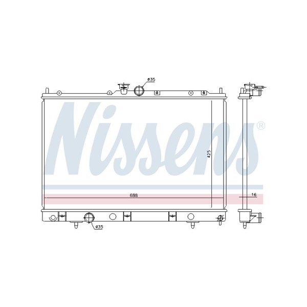 Kylare, motorkylning Nissens 628964 NISSENS Kylare, motorkylning Nissens 628964 NISSENS