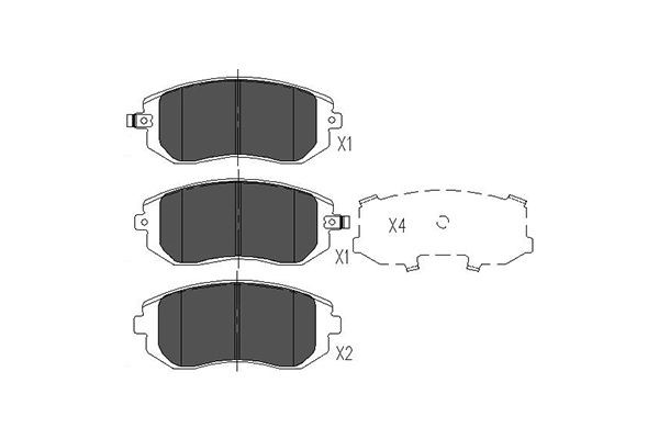 Bromsbeläggsats, Framaxel KAVO PARTS Bromsbeläggsats, Framaxel KAVO PARTS