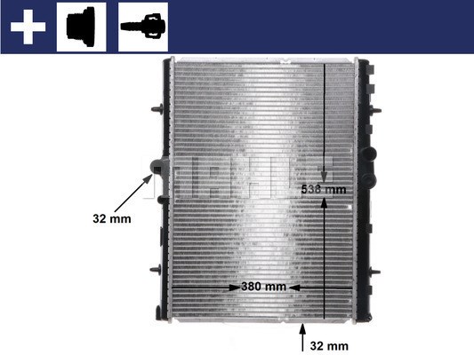 Kylare, motorkylning Mahle Behr CR 32 000S MAHLE Kylare, motorkylning Mahle Behr CR 32 000S MAHLE
