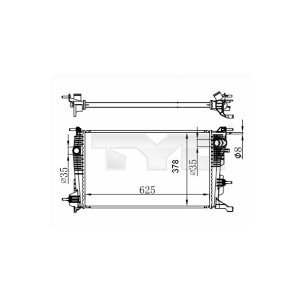 Kylare, motorkylning Tyc 728-0065-R TYC Kylare, motorkylning Tyc 728-0065-R TYC