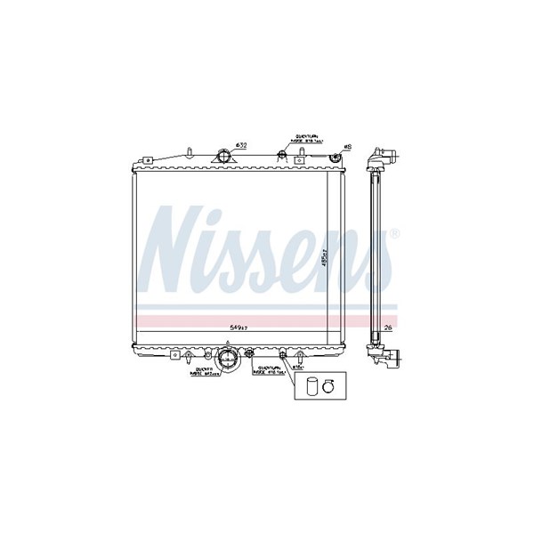 Kylare, motorkylning Nissens 63695A NISSENS Kylare, motorkylning Nissens 63695A NISSENS