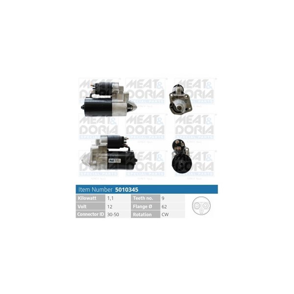 Startmotor 12V Meat & doria 5010345 MEAT & DORIA Startmotor 12V Meat & doria 5010345 MEAT & DORIA