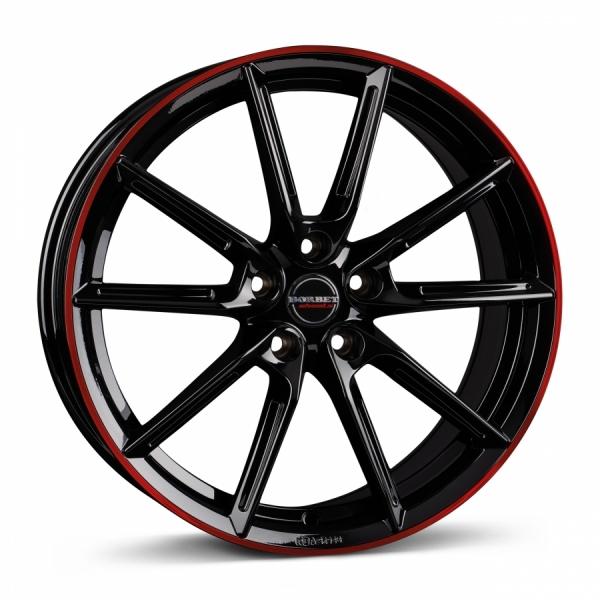 BORBET LX18 Black Glossy Rim Red Borbet